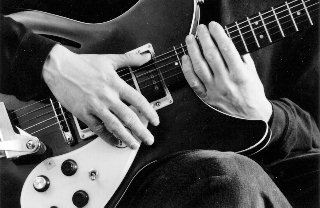 electric guitar vignette (B/W)